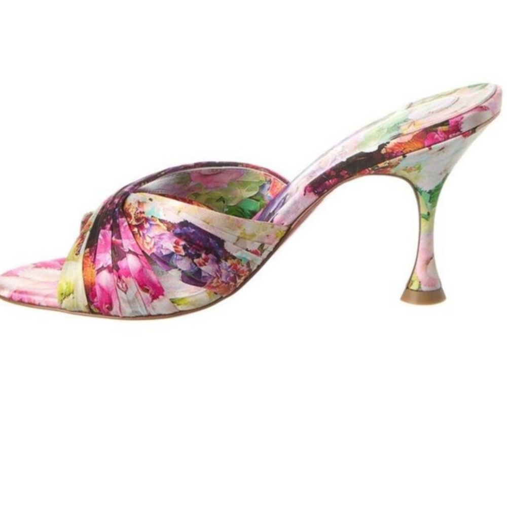 Christian Louboutin Pink Nicol ls Back 85mm Crepe Satin Sandals size 40 (10 US)